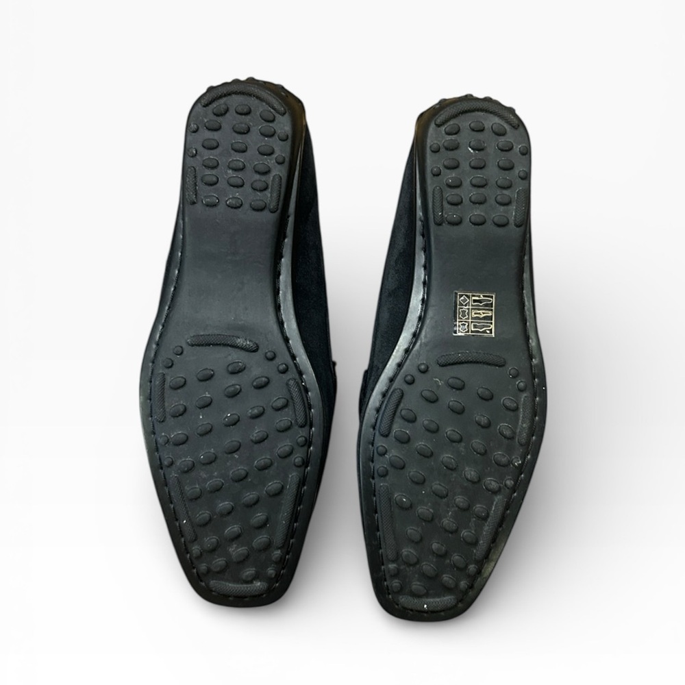 Diane B. Tid Bit Italian Black Suede Loafers Size 37 1/2 US Size 7.5 - Picture 14 of 14